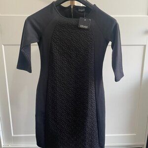 Patterned Black Dress